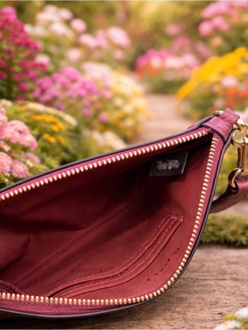 Coach Pink Leather Wristlet Clutch - Picture 5 of 6